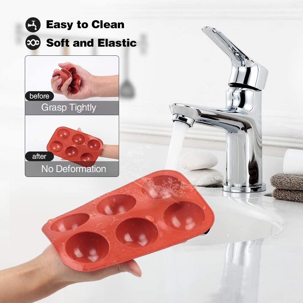 3306 Silicone 6-Cavity Half Circle Half Sphere Half Round Hemisphere Baking Mould Chocolate Desserts Ice Cream Bombs Soap (Random Colour) - SkyShopy 3306 Silicone 6-Cavity Half Circle Half Sphere Half Round Hemisphere Baking Mould Chocolate Desserts Ice Cream Bombs Soap (Random Colour) - SkyShopy